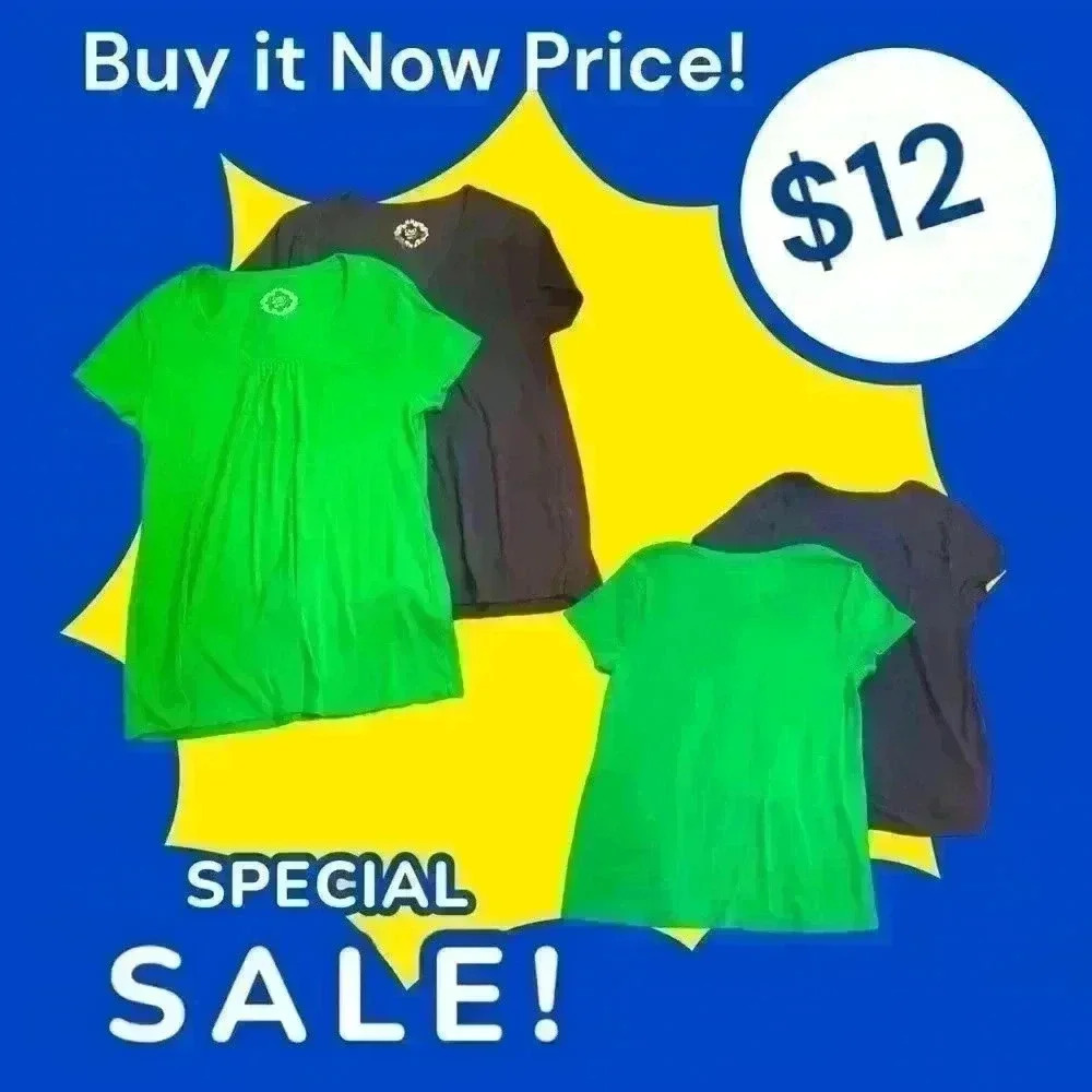 Clearance Item- additional discount not available Two Cato’s Center Pleated Tees
